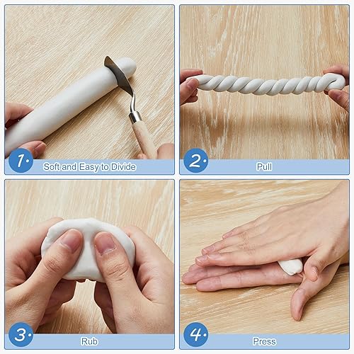 Miniatura 3 de Arcilla polimérica de 10.5 onzas0.66 libras, arcilla de modelado para hornear en horno para niños, arcilla de moldeo no endurecida de larga