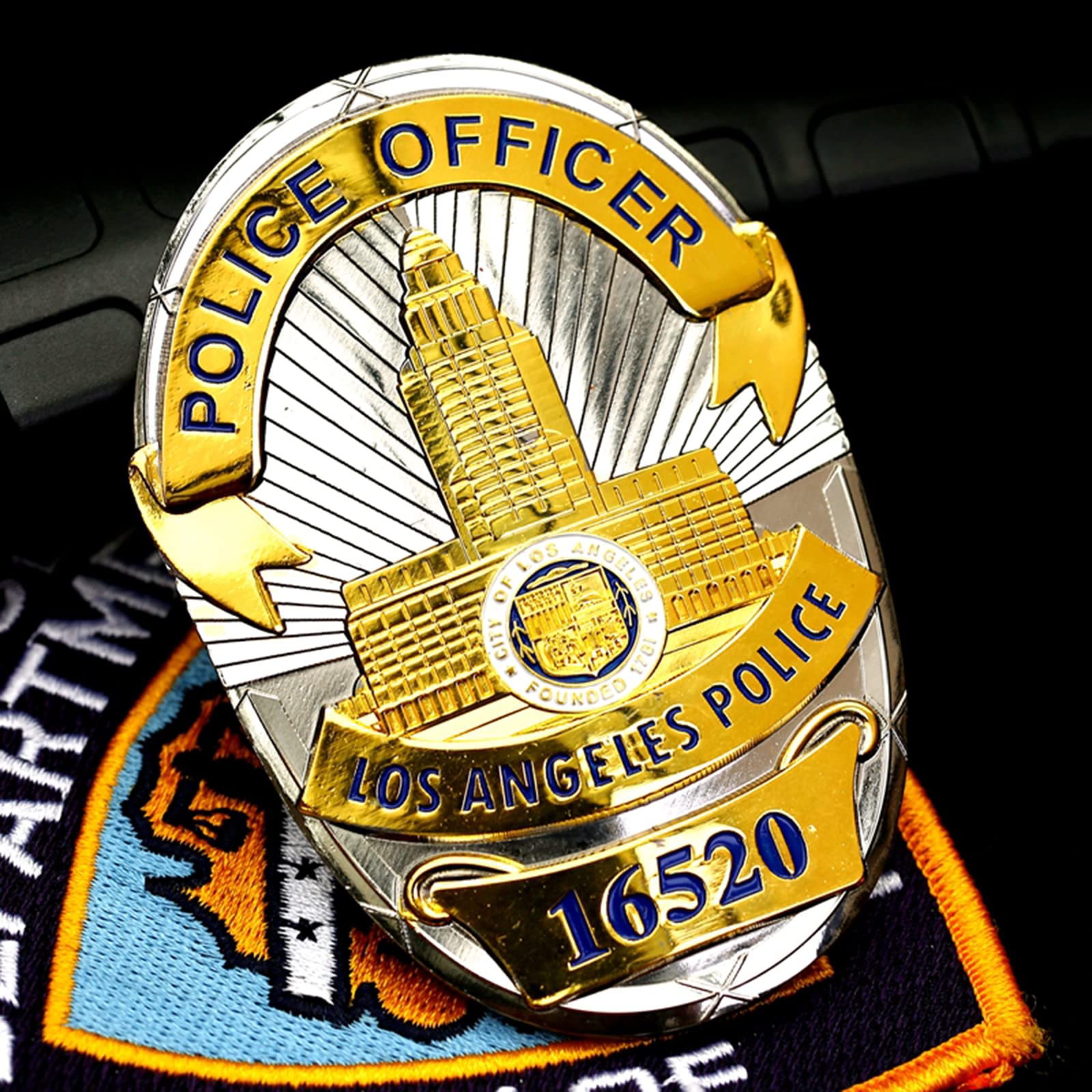 FMO Militär-Medaillenabzeichen, Los Angeles LAPD Abzeichen, Kleid Kostüm Requisite