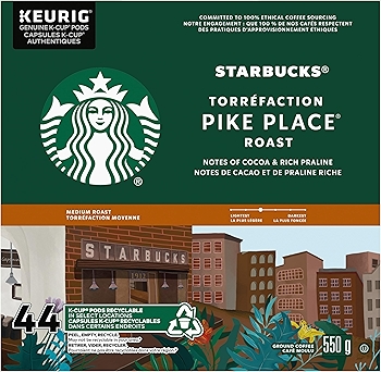 Starbucks Pike Place Medium Roast Coffee K-Cup Pods