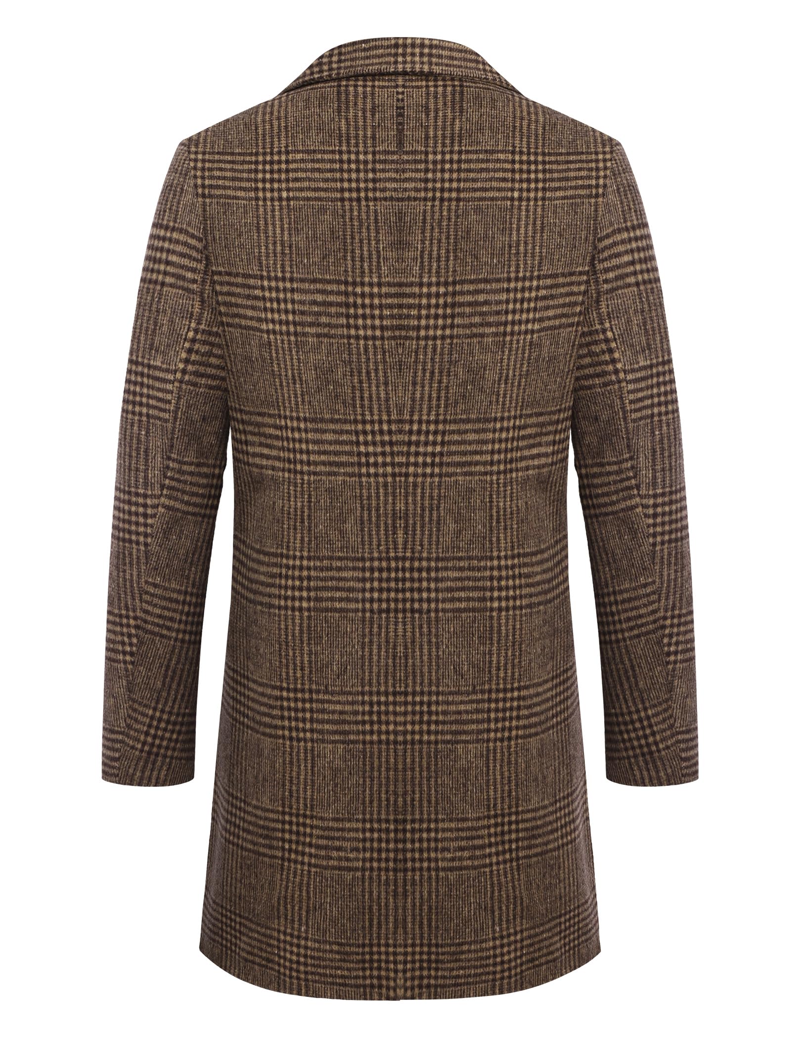 COOFANDY Cappotto invernale da uomo, caldo, con colletto a risvolto, da lavoro, trench, giacca invernale con tasche