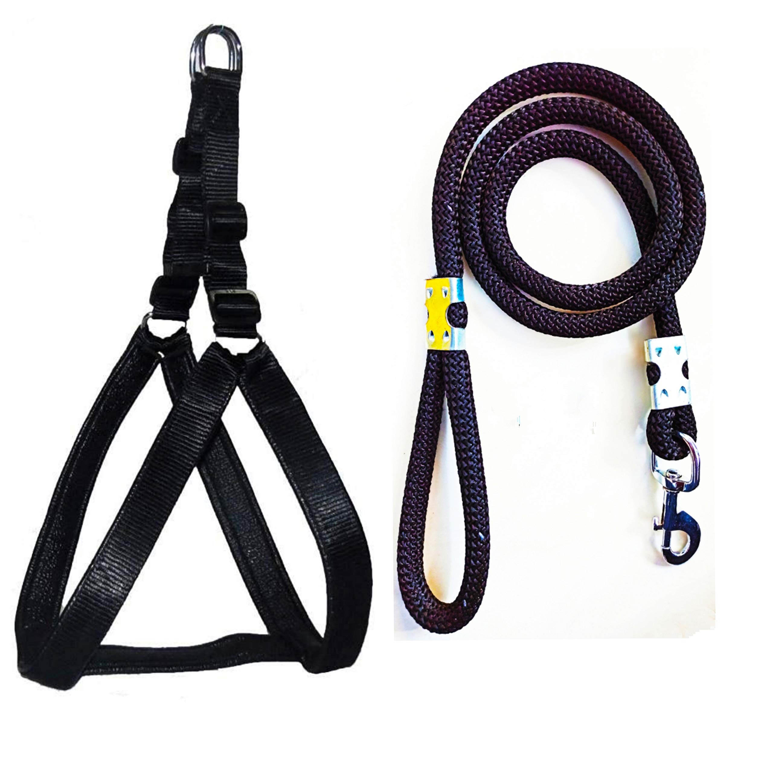 Adjustable Reflective Breathable Design Heavy Quality Poly-Cotton Mesh Outdoor Training Dog Fit Chest Harness for Medium Dogs (28-38inches) Size Dogs. Rope Diameter 15mm and Length 60inch. (B08ZJKHP8B) Amazon Price History, Amazon Price Tracker