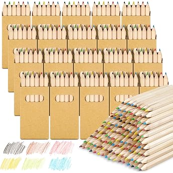 Svalor 20 Packs Colouring Pencils Set with 6 Colouring Pencils 120 Mini Colouring Pencils Multicoloured Wooden Pencils in Cardboard Case Colouring Pencils for Children Art Drawing Sketching and Colouring