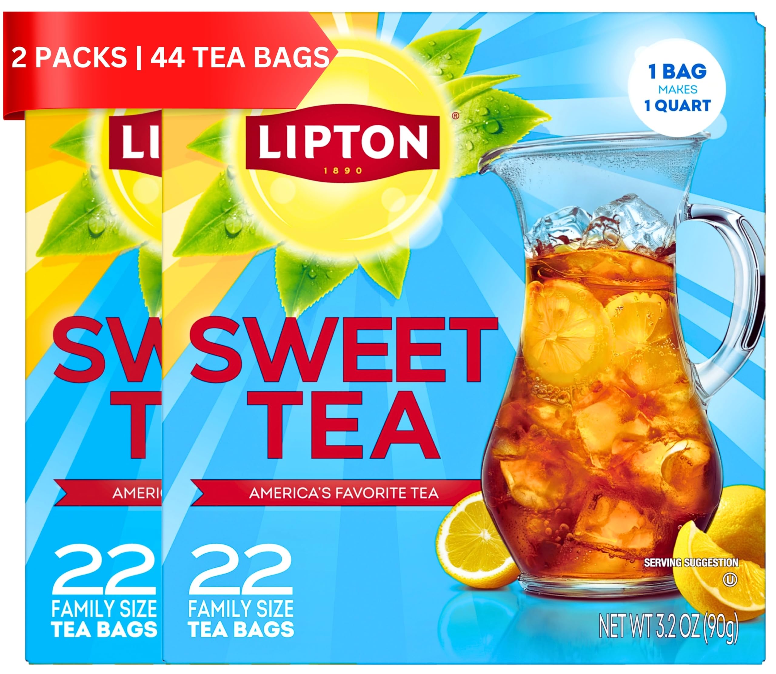 Amazon.com : Lipton Southern Sweet Iced Tea Bags, Family Size
