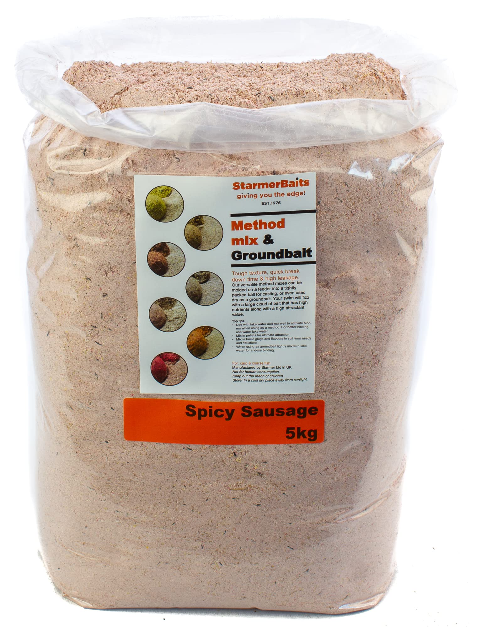 STARMER BAITS GIVING YOU THE EDGE! EST. 1976 Spicy Sausage method mix / 5kg