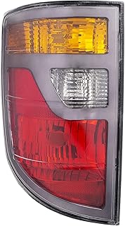 HEADLIGHTSDEPOT Tail Light Compatible With Honda Ridgeline 2006-2008 Pickup Truck Includes Left Driver Side Tail Light