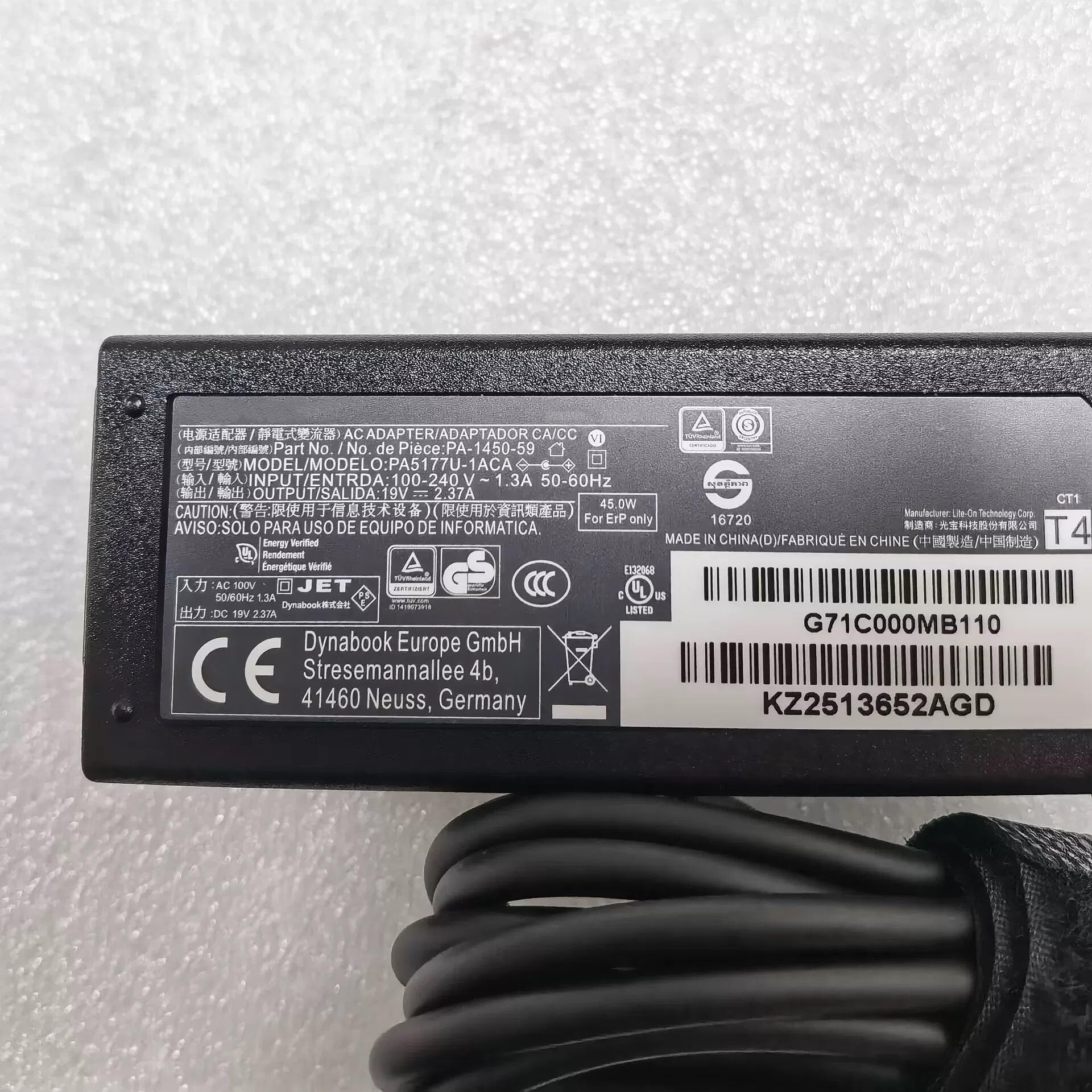 Amazon.co.jp: ノートパソコンACアダプター充電器互換用TOSHIBA