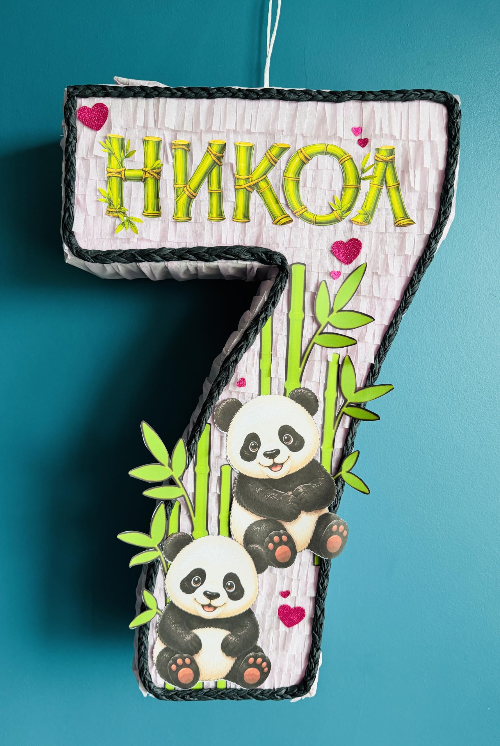Cute Panda Piñata – Handmade Panda Birthday Piñata – Personalized Party Decoration (50 x 40 cm)