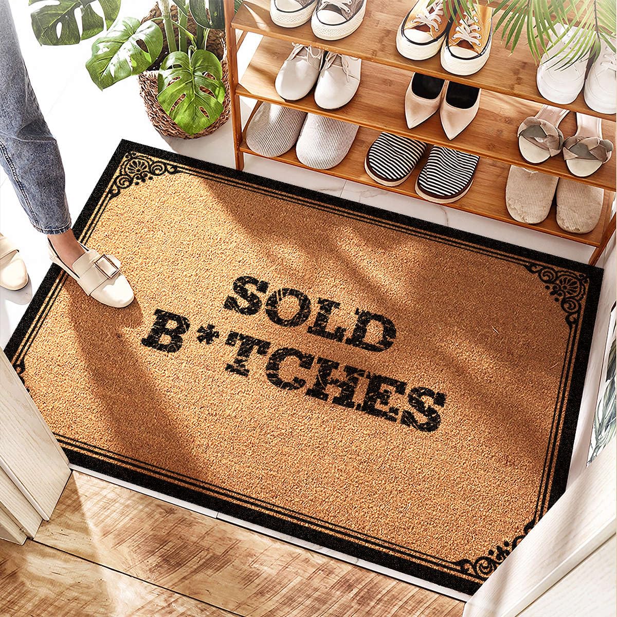 Tapis de boue automne 65x90cm coquette pour entrée extérieure et cuisine