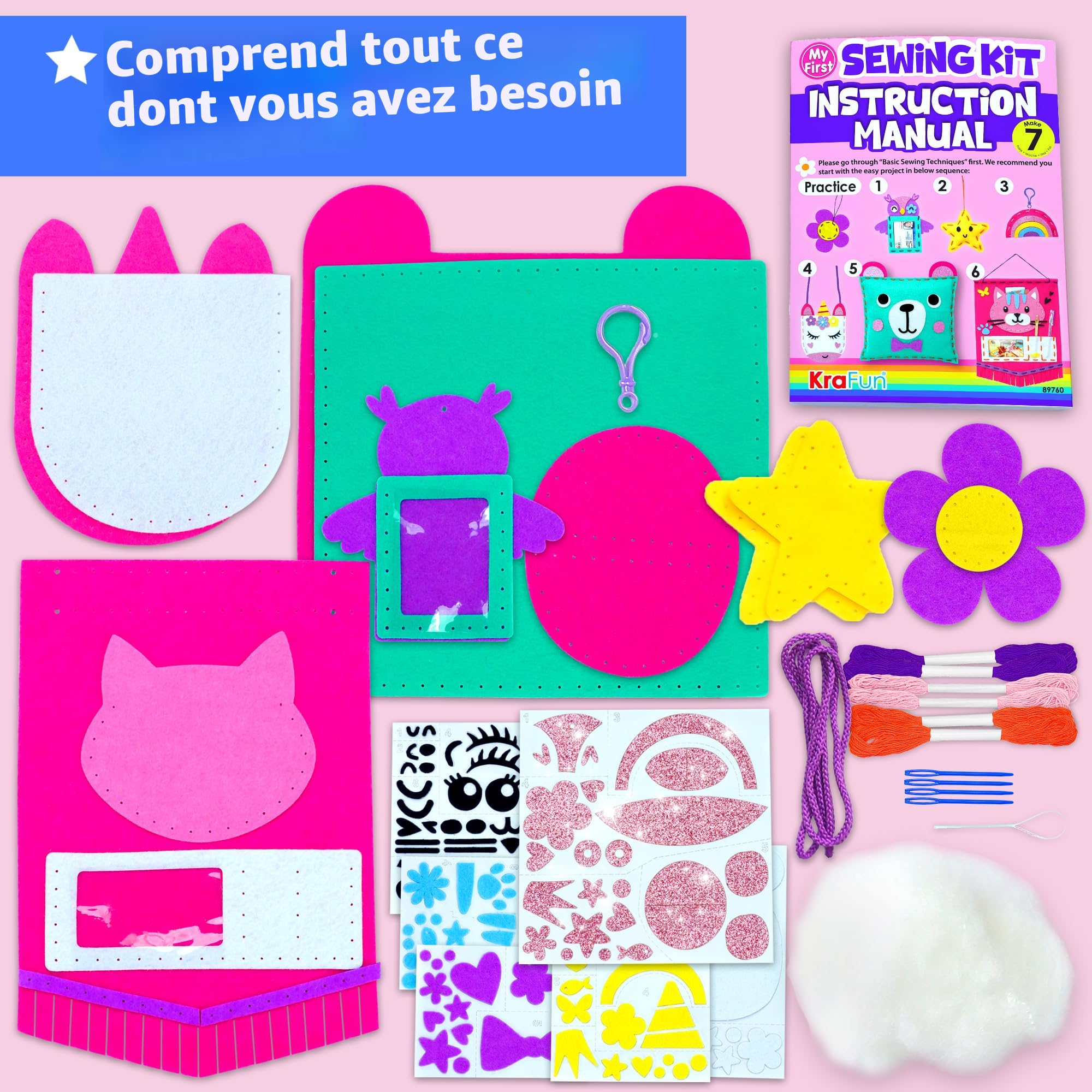 Kit De Couture Tendance Pour Filles De 6 à 12 Ans Avec 6 Mannequins – Kit De