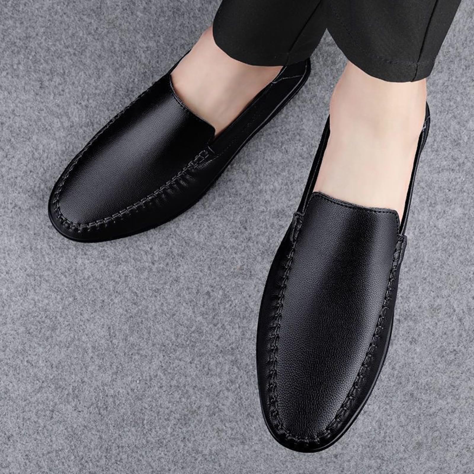 Mocassini da Uomo in Pelle Senza Lacci | Eleganti, tempo, Vintage, Oxford, ufficio, feste, nozze, formali, passeggio