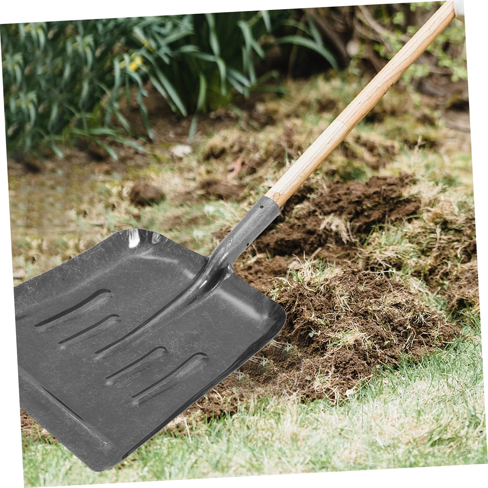 Yardwe Gartenspaten Aus Manganstahl Ergonomischer Griff Für Sicheren Halt Strukturierte Oberfläche Gegen Abrutschen Für Entfernen Schneeräumen Und Graben in Verschiedenen