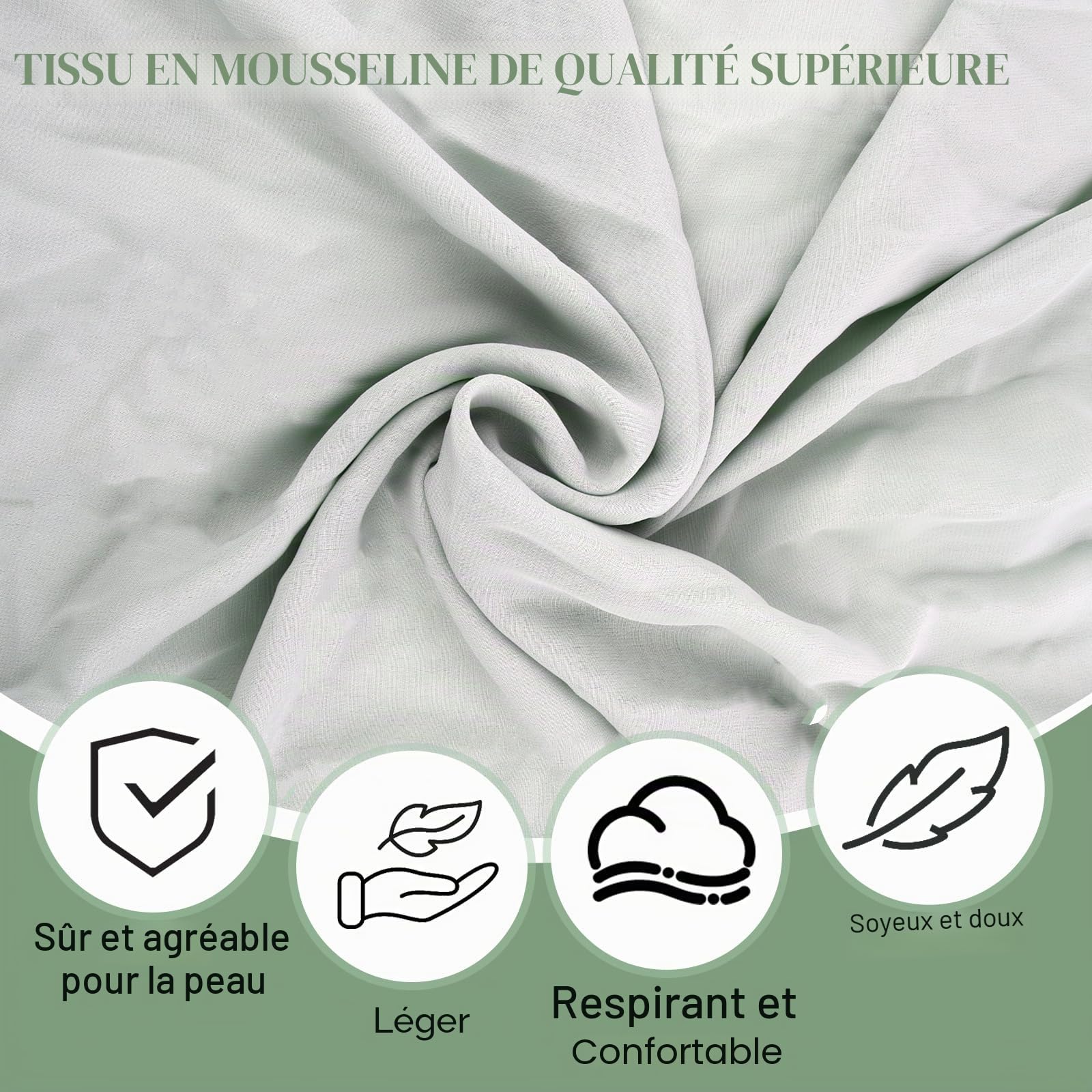 Maxmoc Étole festive pour femme - En mousseline de soie - Élégante - Pour robe de soirée - Multifonction - Pour robe de soirée, robe de mariée, mariage d'été (200 x 70 cm)