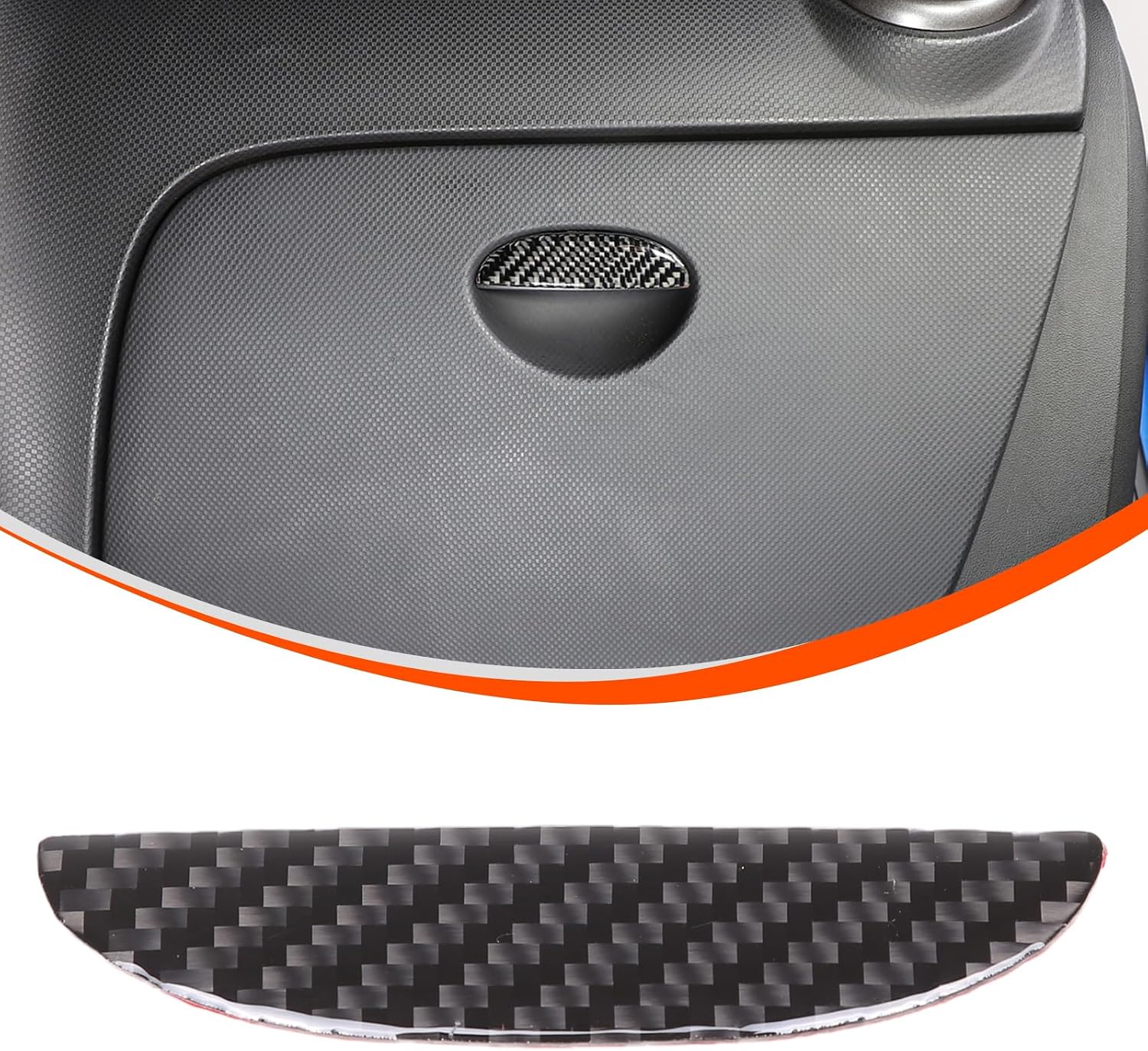 Soft Carbon Fiber Co-Pilot Glove Box Handle Buckle Cover Trim,Compatible with Seat Leon 2008 2009 2010 2011 2012,Co-Pilot Glove Box Handle Switch Cover Trim (Red Carbon Fiber)