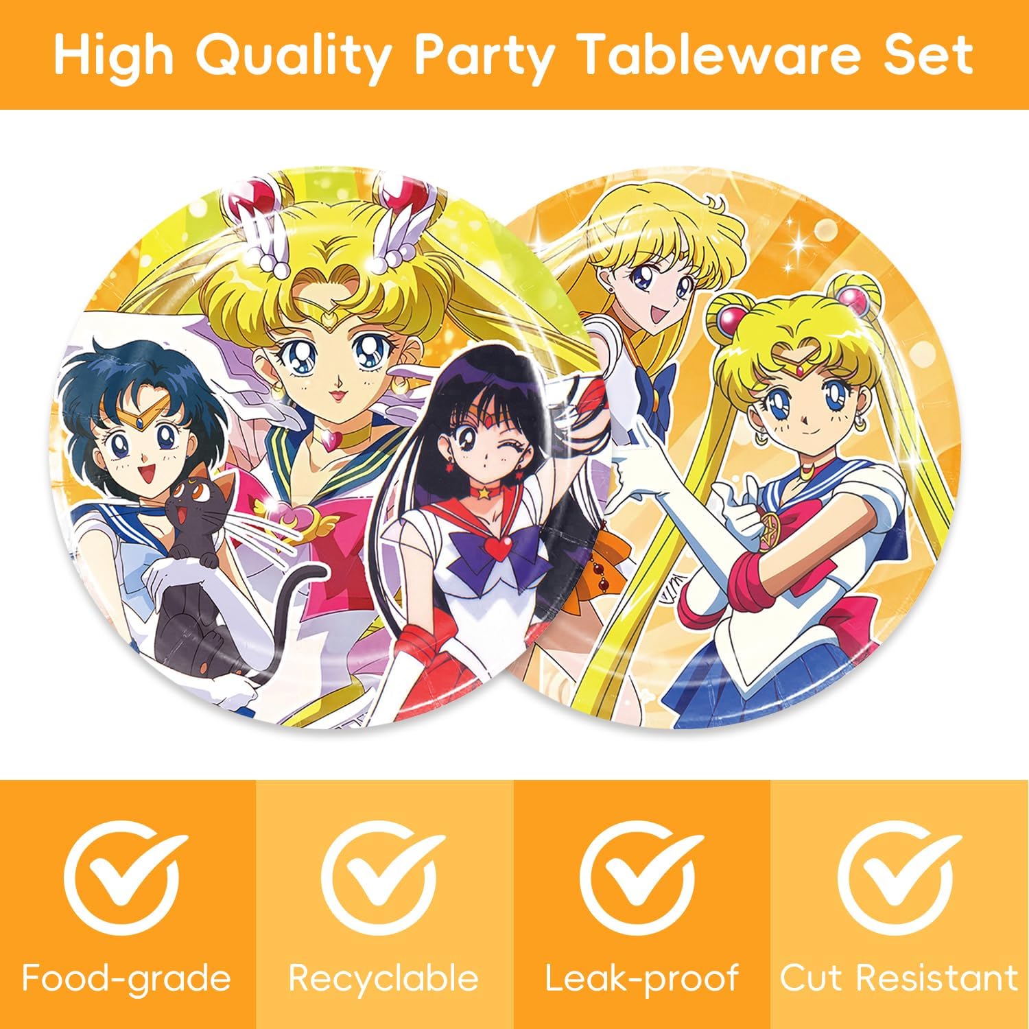 40Pcs Sailor Party Supplies include 20 plates, 20 napkins for the Sailor birthday party decoration image 4