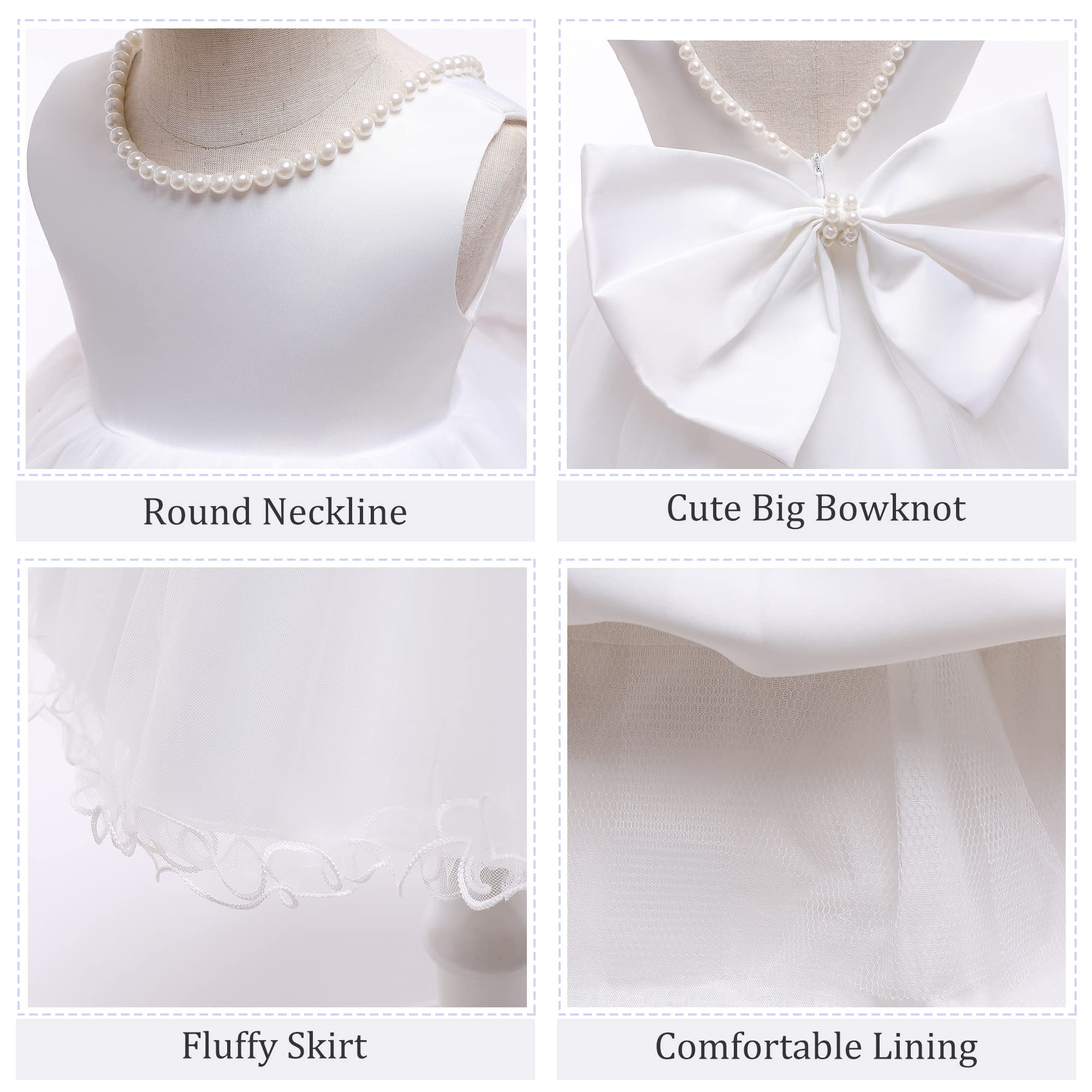 LZH Baby Girls rüschen Spitze Backless mit Headwear, Bowknot Blume Kleider Pageant Party Hochzeit