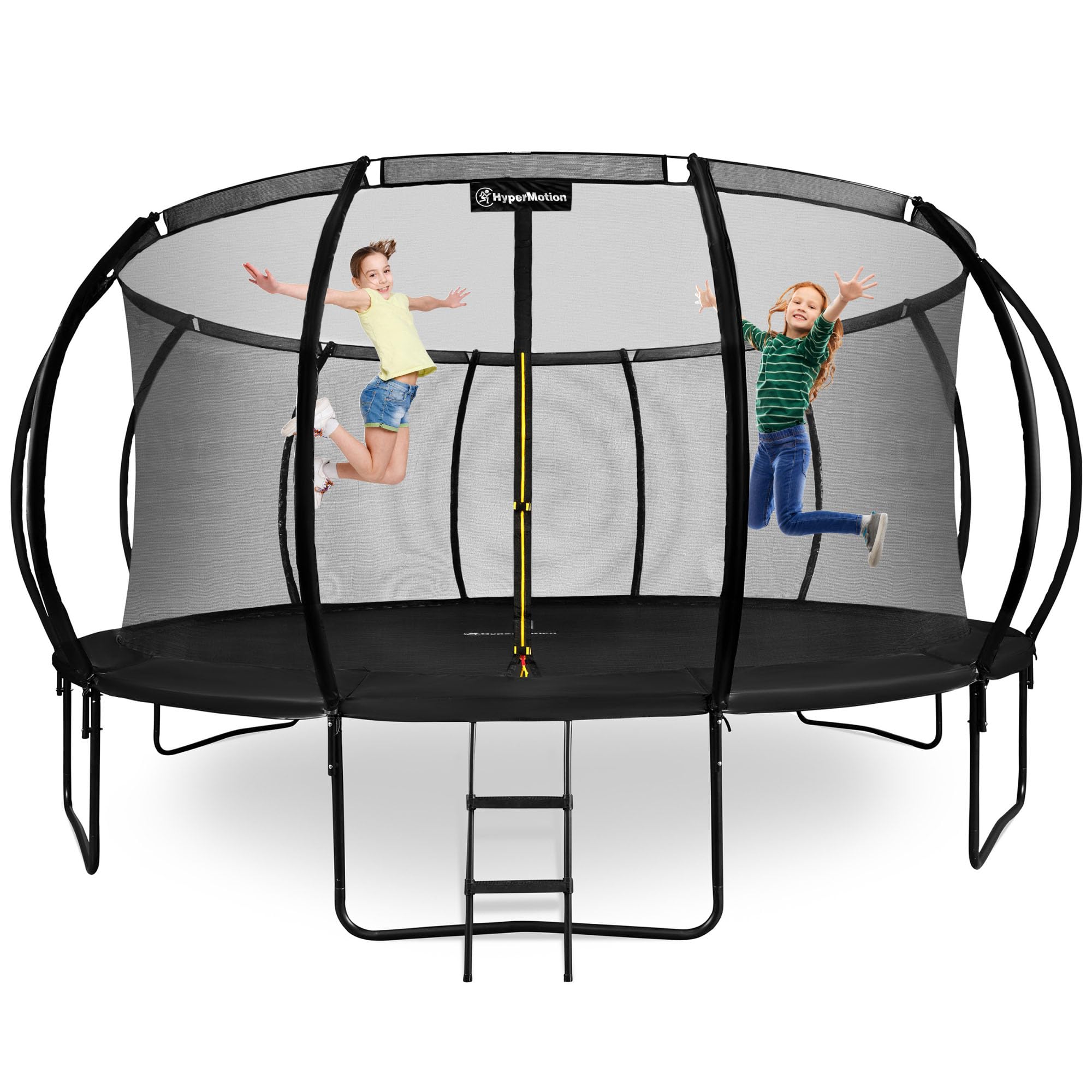 Hypermotion Trampoline Exterieur Enfant 3 Ans 244/​305/​366/​430/​487 cm Séchage Rapide et Déperlant – Excellente Élasticité de Saut – Trampoline de Jardin avec Filet de Sécurité