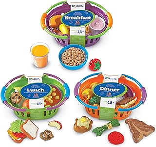 Learning Resources Paniers de Petit-Déjeuner/Déjeuner/Dîner New Sprouts, 33 x 25,4 x 19,1