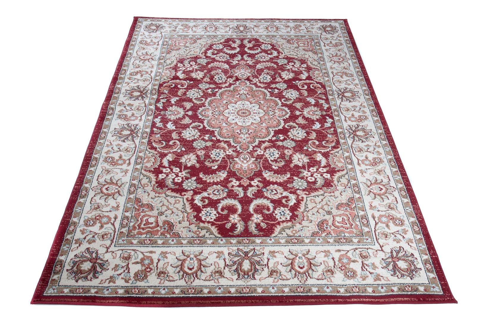 Mazovia Alfombra Pasillo 60x100cm Rojo Clásico Tradicional Suave Pelo Corto