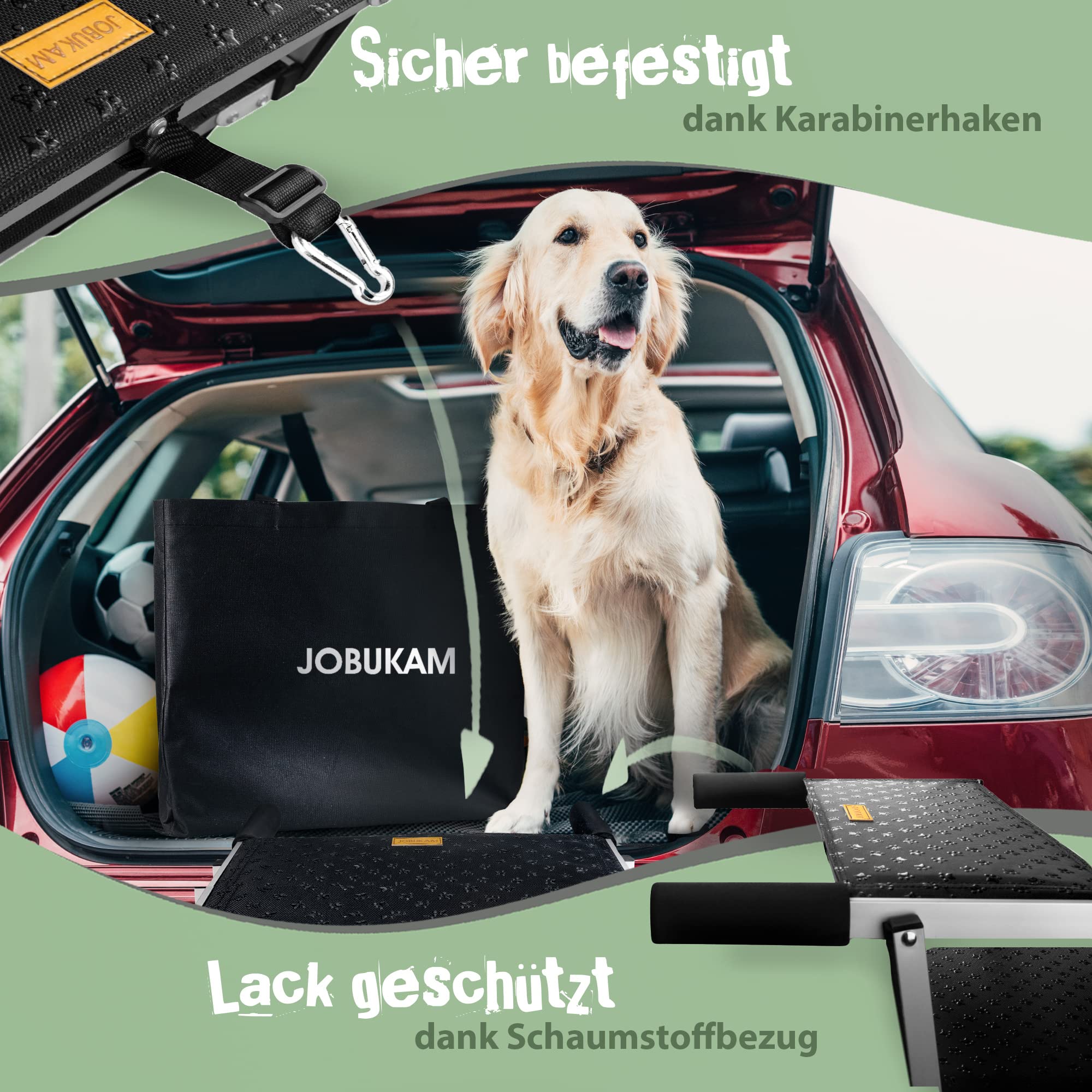 Hundetreppe Auto 80cm - 6-stufige Hundetreppe Große Hunde bis 70kg - Extra Stabile Hunderampe Auto Klappbar - Perfekte Einstiegshilfe Hund Auto - Rampe Hund, Hunderampen, Hundetreppen, Hundeleiter