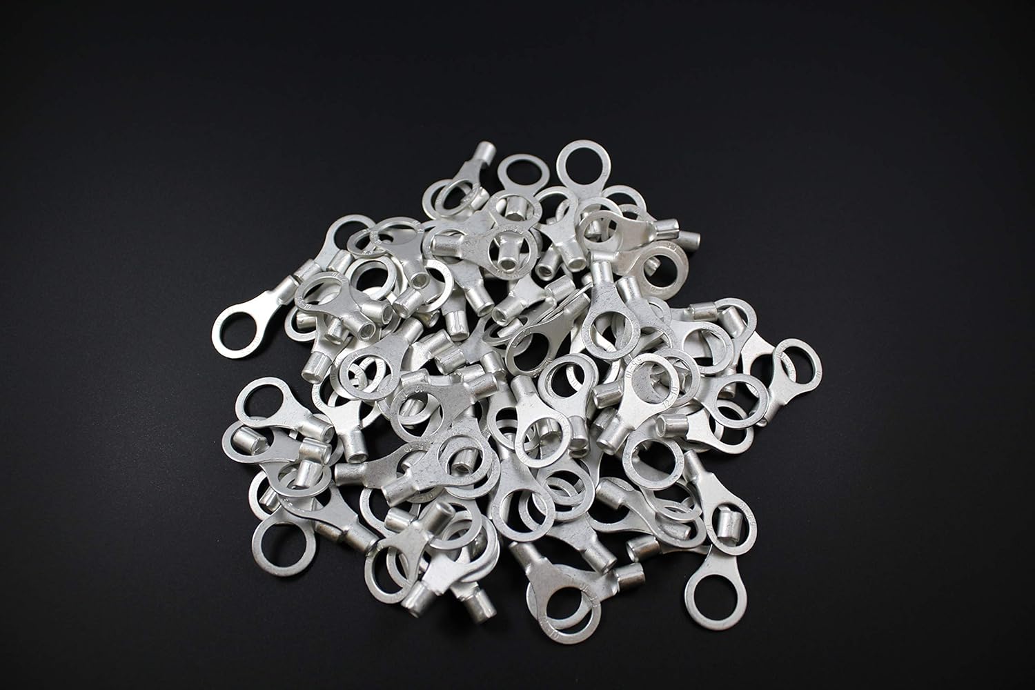 10-12 Gauge 100 PK Uninsulated/Non Insulated Ring 3/8 Terminal Connector URY38
