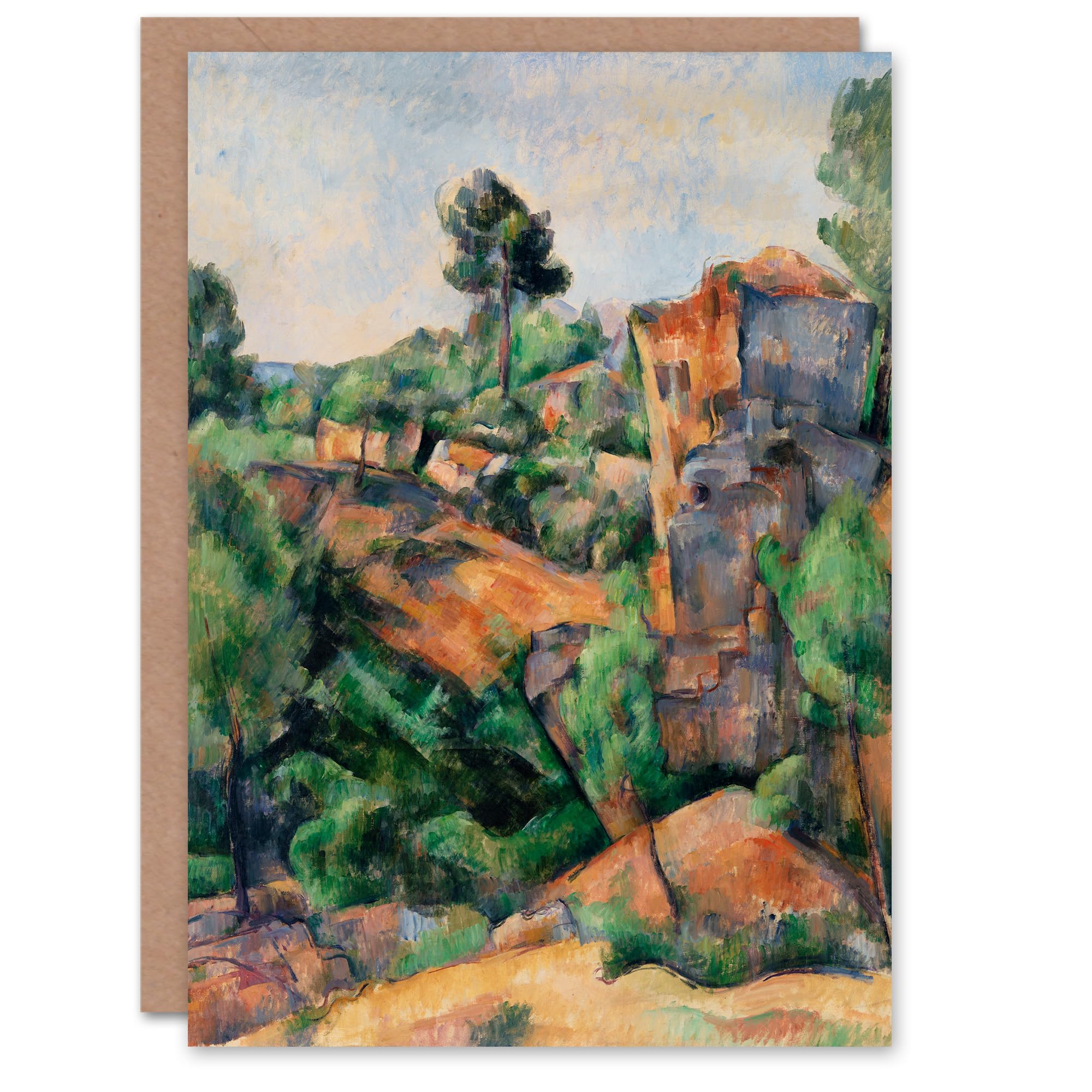 Artery8 Paul Cezanne Art Card Bibemus Quarry Cubist Landscape