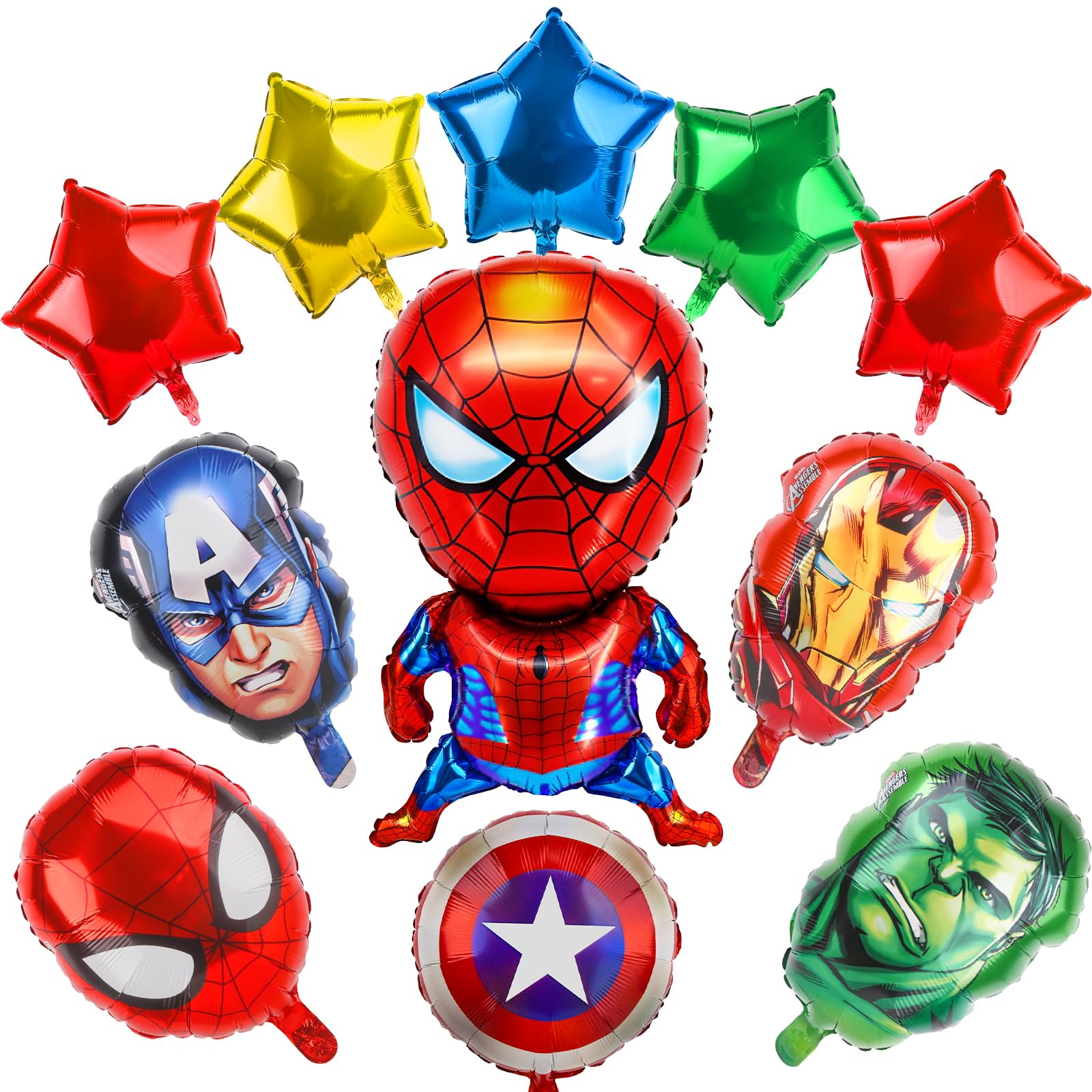 Luchild Balloons Superhero Party Decorations for Boys, Avenger Foil Balloons Birthday Decorations Helium Balloons for Kids Super Hero Theme Happy Birthday Balloons Party Supplies Decorations