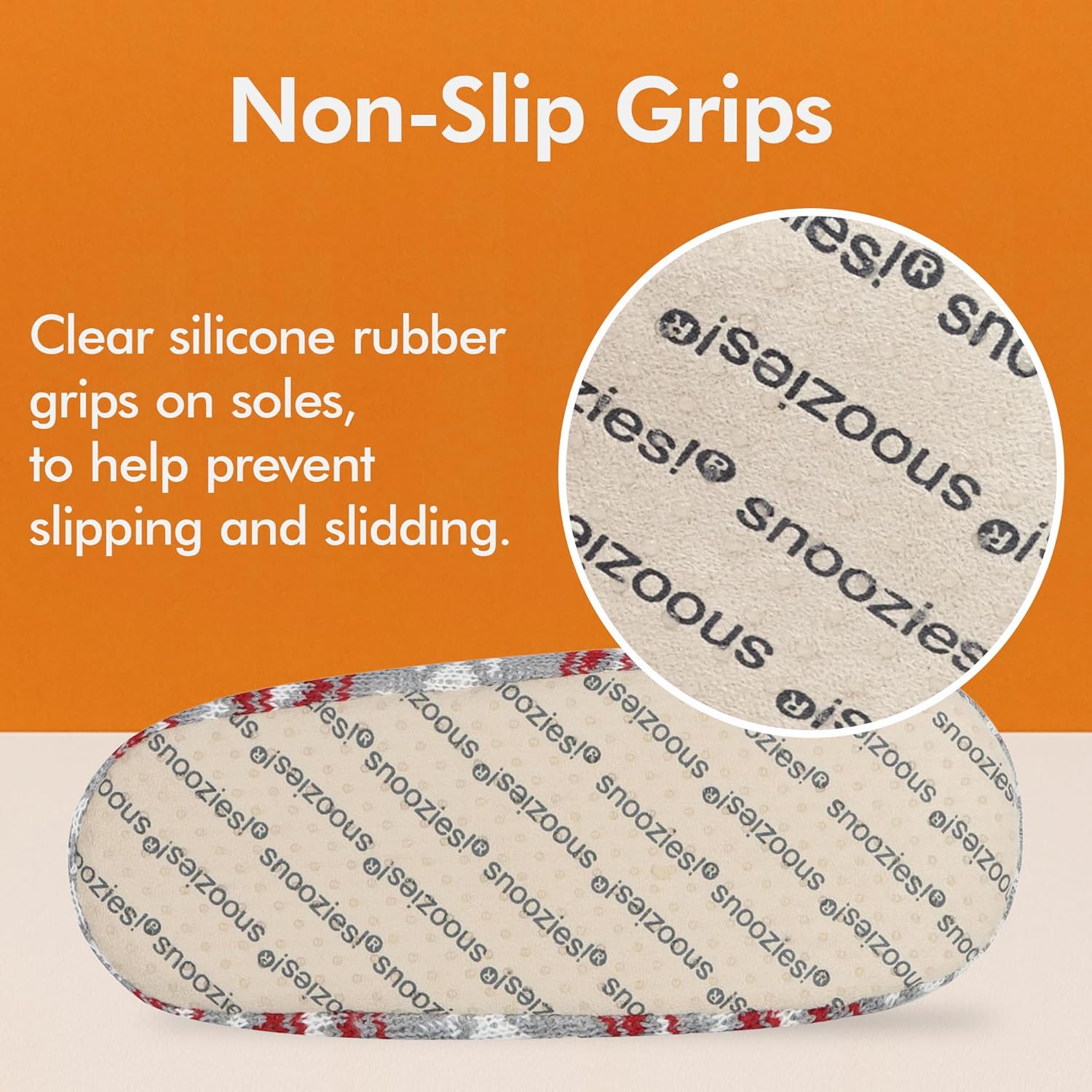 Snoozies Norwegian Knit Slippers for Women with Memory Foam Insole and Soft Sherpa Lining, Slipper Socks with Grips for Women - Image 5