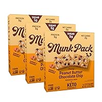 Vista 13 de Munk Pack - Barra de granola Keto, 1g de azúcar, 2g de carbohidratos netos, Keto Snacks, masticables y sin granos, a base de plantas