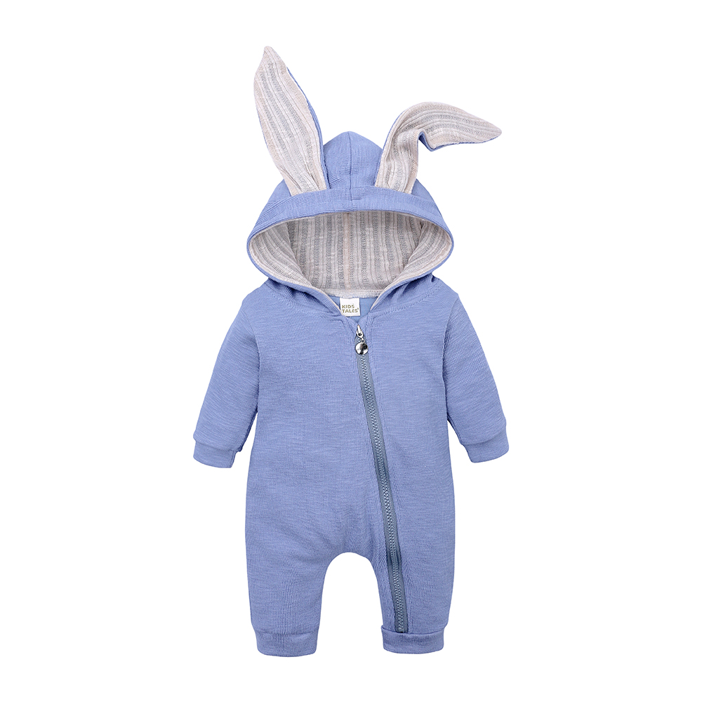Amazon.com: Kids Tales Baby Rabbit Ear Hoody Zipper Romper Toddler