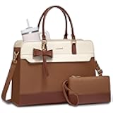 LOVEVOOK Laptop Tote Bag for Women,Leather Work Bag, Waterproof Business Teacher Bag,Large Computer Handbag Purse Briefcase,Office Gifts for Women