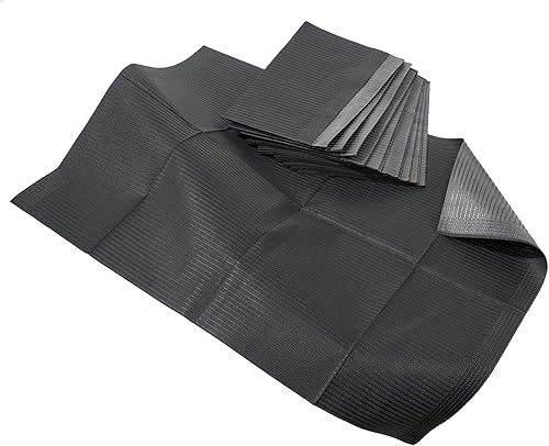 Baberos dentales desechables y politoallas para tatuajes y piercings, baberos impermeables para pacientes de 13 x 18 pulgadas (2 capas)