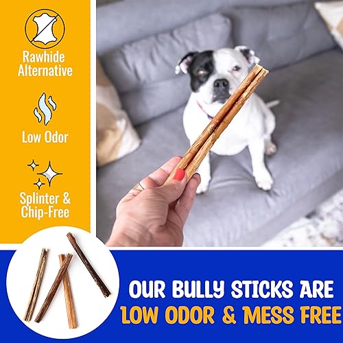 Miniatura 2 de Paw & Pantry Palitos de matón para perros de tamaño mediano de 6 pulgadas, totalmente digeribles y perfumados de forma natural, paquete de 8 palitos