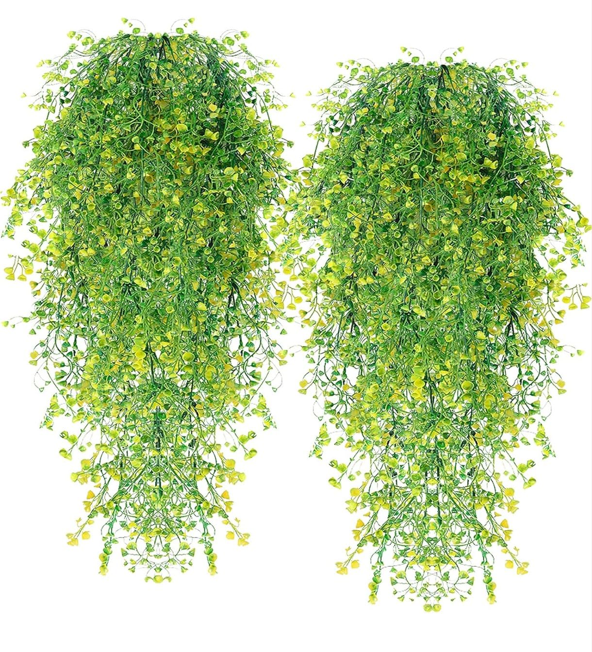 Artificial Hanging Plants - White Eucalyptus Fern -16