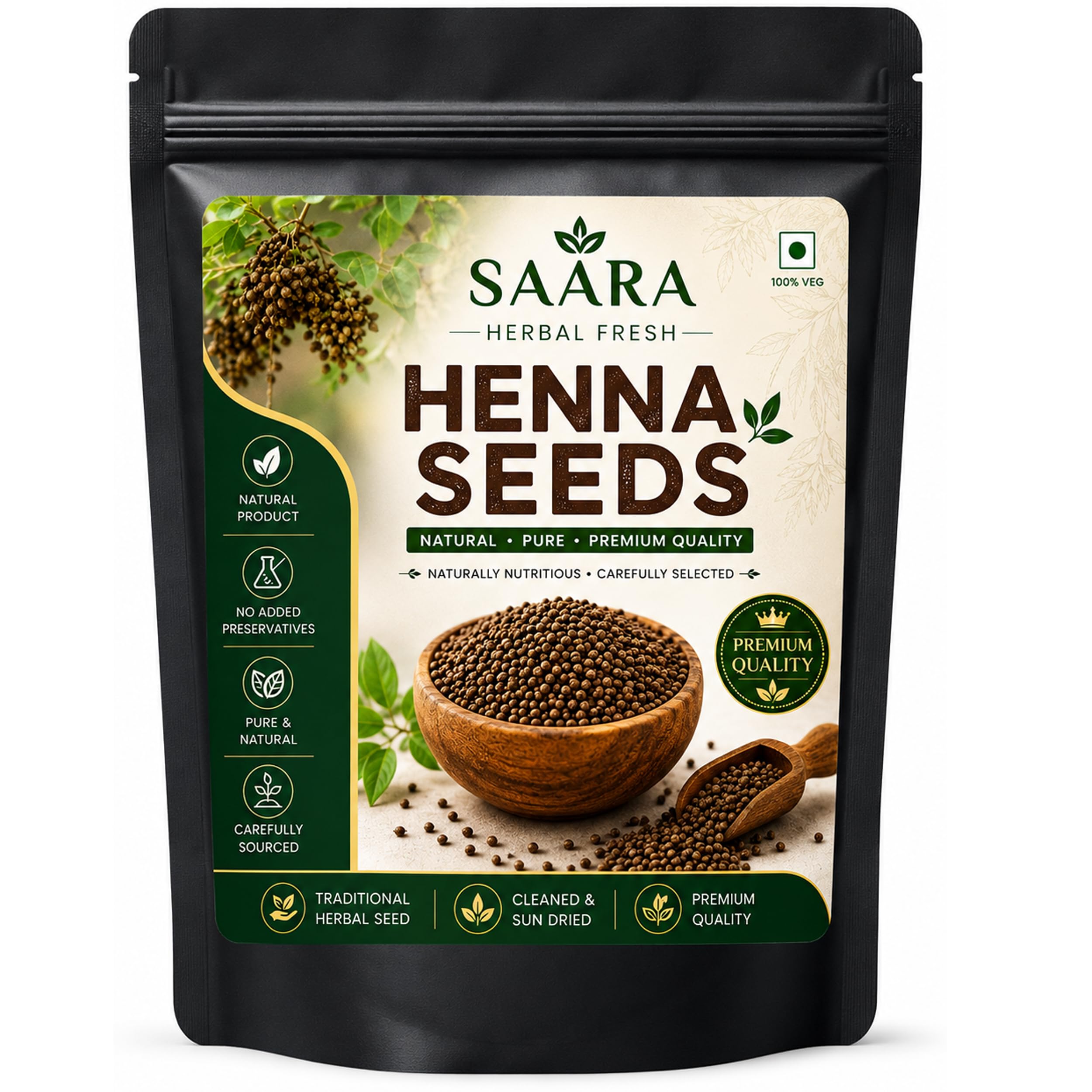 Saara HERBAL FRESH Dried Mehandi Seeds, 200g,Henna Seeds, Maruhtani Seeds, Lawsonia Inermis, Mehendi Beej, (Pack of 2 X 100gm)-picture-15