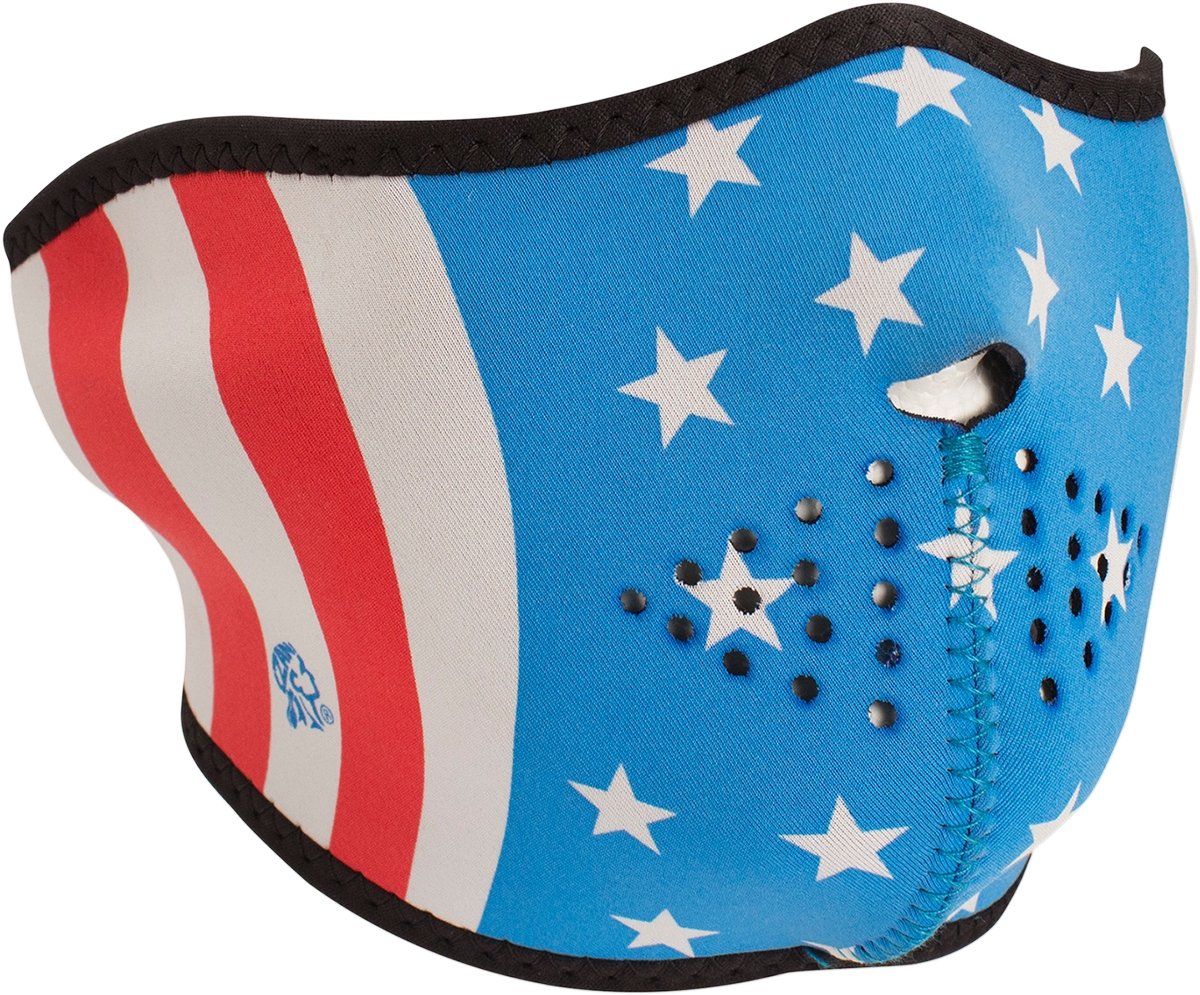 ZANheadgear Half Mask (Multi, One Size) (Neoprene, Glow in the Dark, Stars and Stripes)