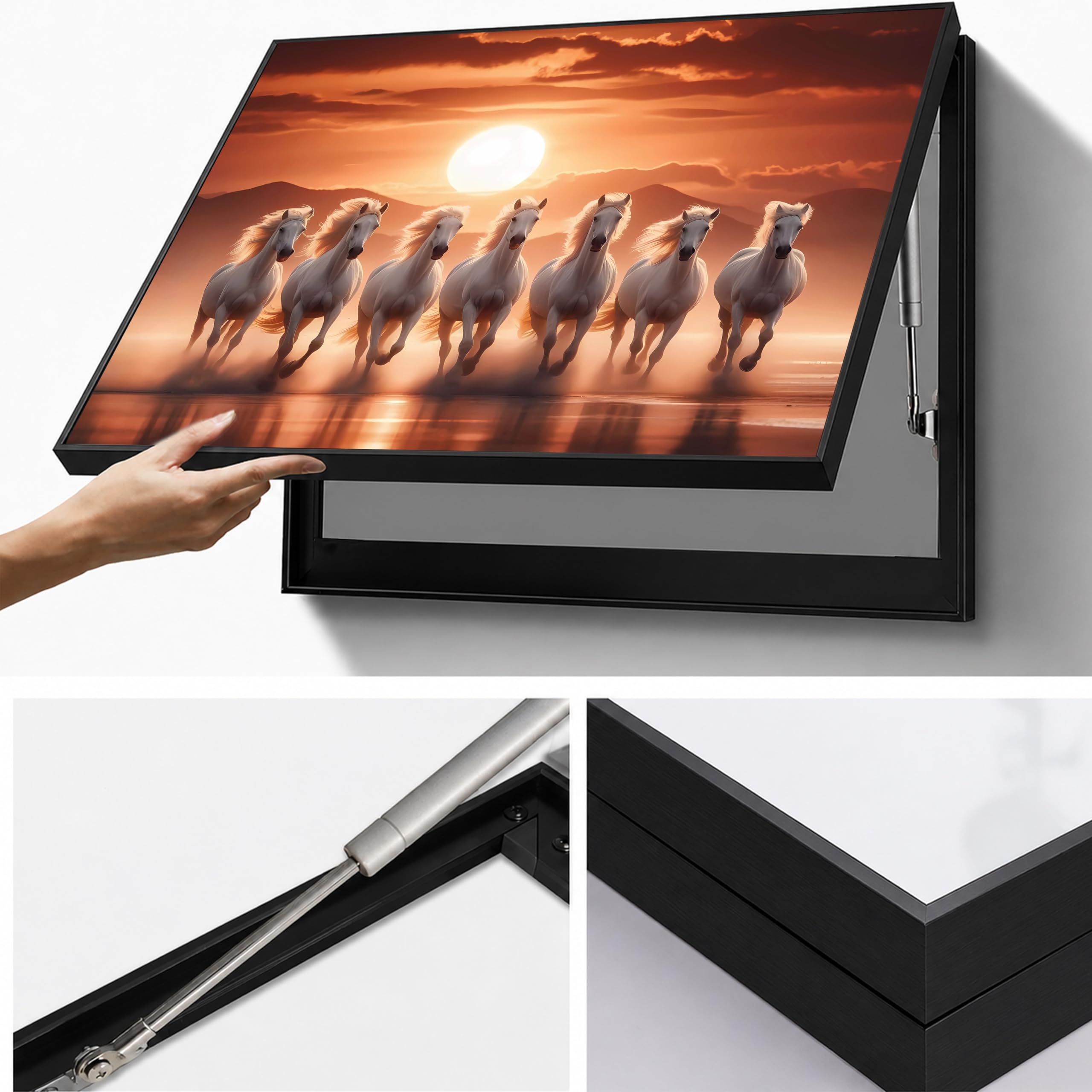 Decorative Electric Meter Box Cover with Horse Painting -7