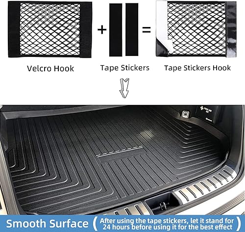 Miniatura 3 de Red de carga universal de malla para almacenamiento en el maletero del automóvil, red elástica de carga para automóvil, bolsillo organizador