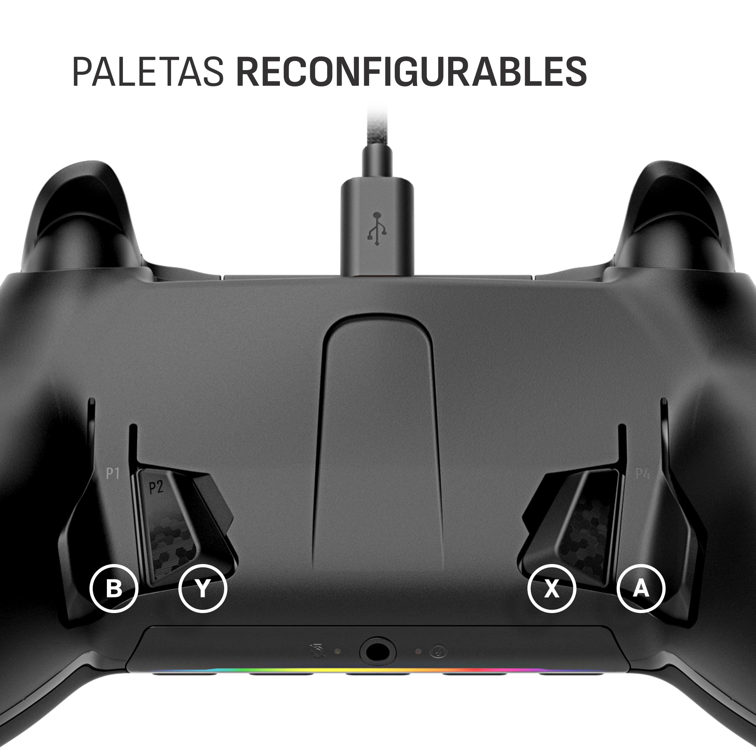 Scuf ENVISION Controlador para Juegos con Cable de Sólo PC - Cinco Teclas G Extraíbles - Palancas Traseras Extraíbles - Compatible con iCUE - Negro
