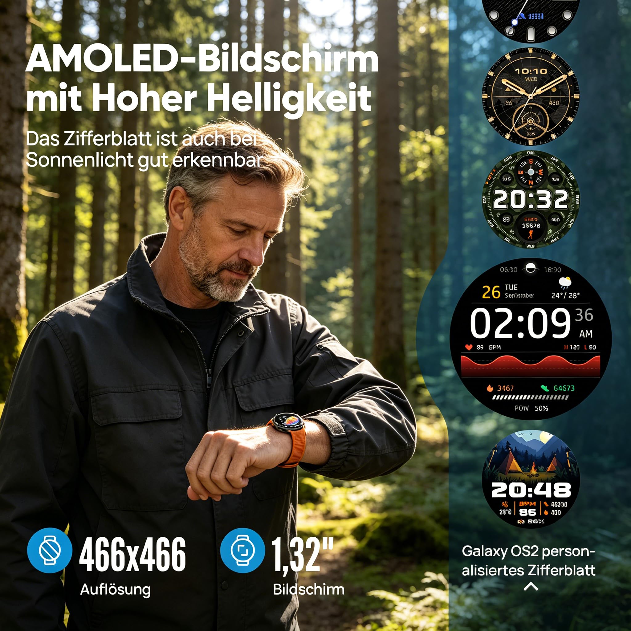 Mibro GS Explorer S | Reloj de buceo, llamadas Bluetooth y resistente al agua hasta 10 ATM