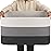 OIAHOMY Large Blanket Basket For Living Room, Rectangle Woven Baskets for Storage, Nursery Toy Storage With Handle-22x17x12-Gradient Dark Grey
