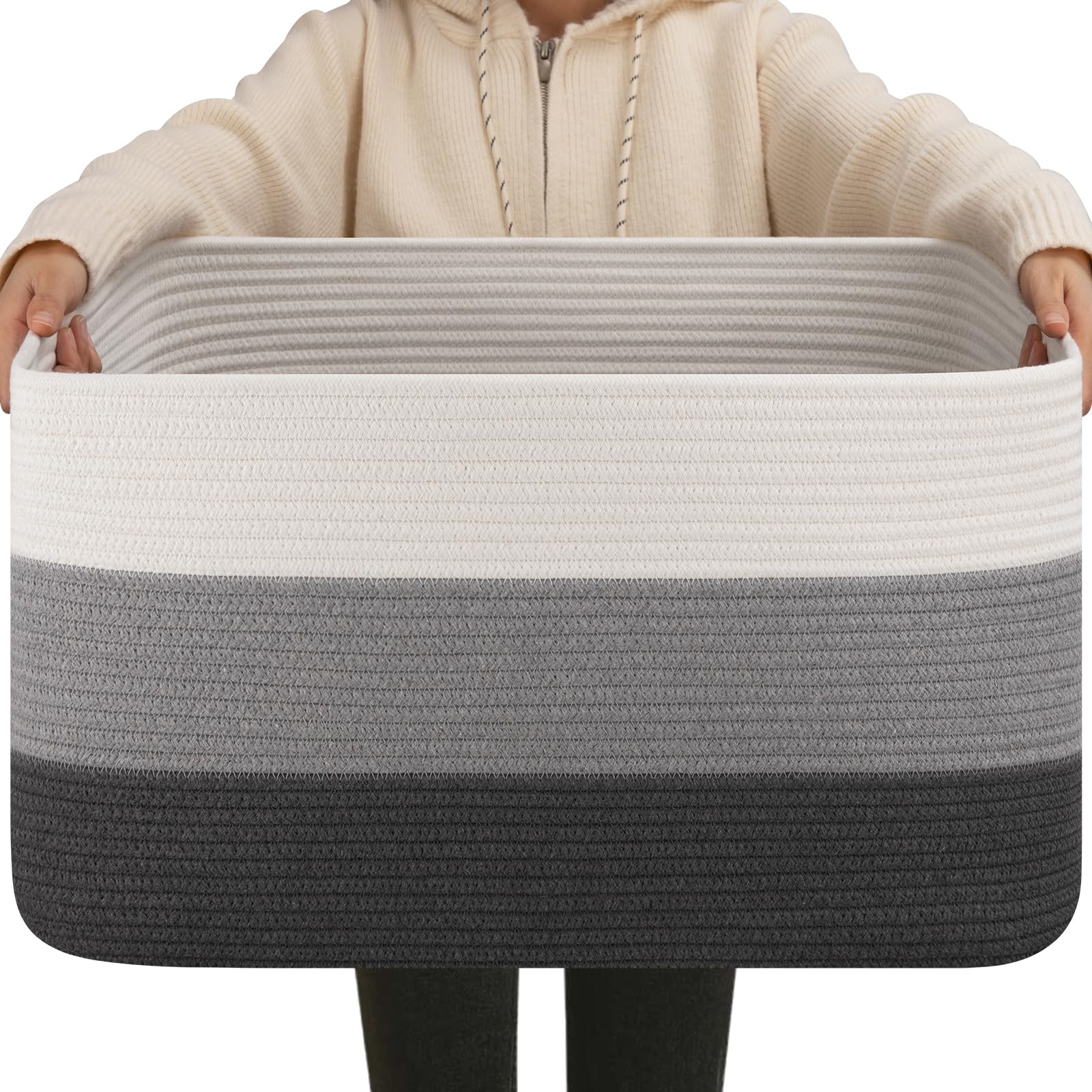 Large Cotton Blanket Basket - Dog Toy Storage -24 Large Cotton Blanket Basket - Dog Toy Storage -24