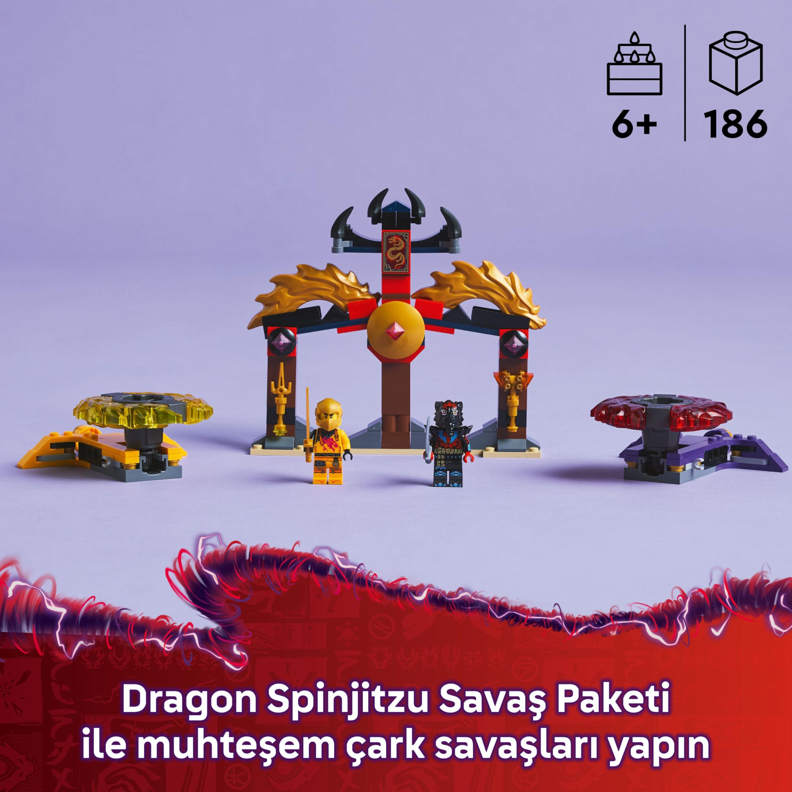 LEGO NINJAGO Ejderha Spinjitzu Savaş Paketi 71826-6 Yaş ve Üzeri