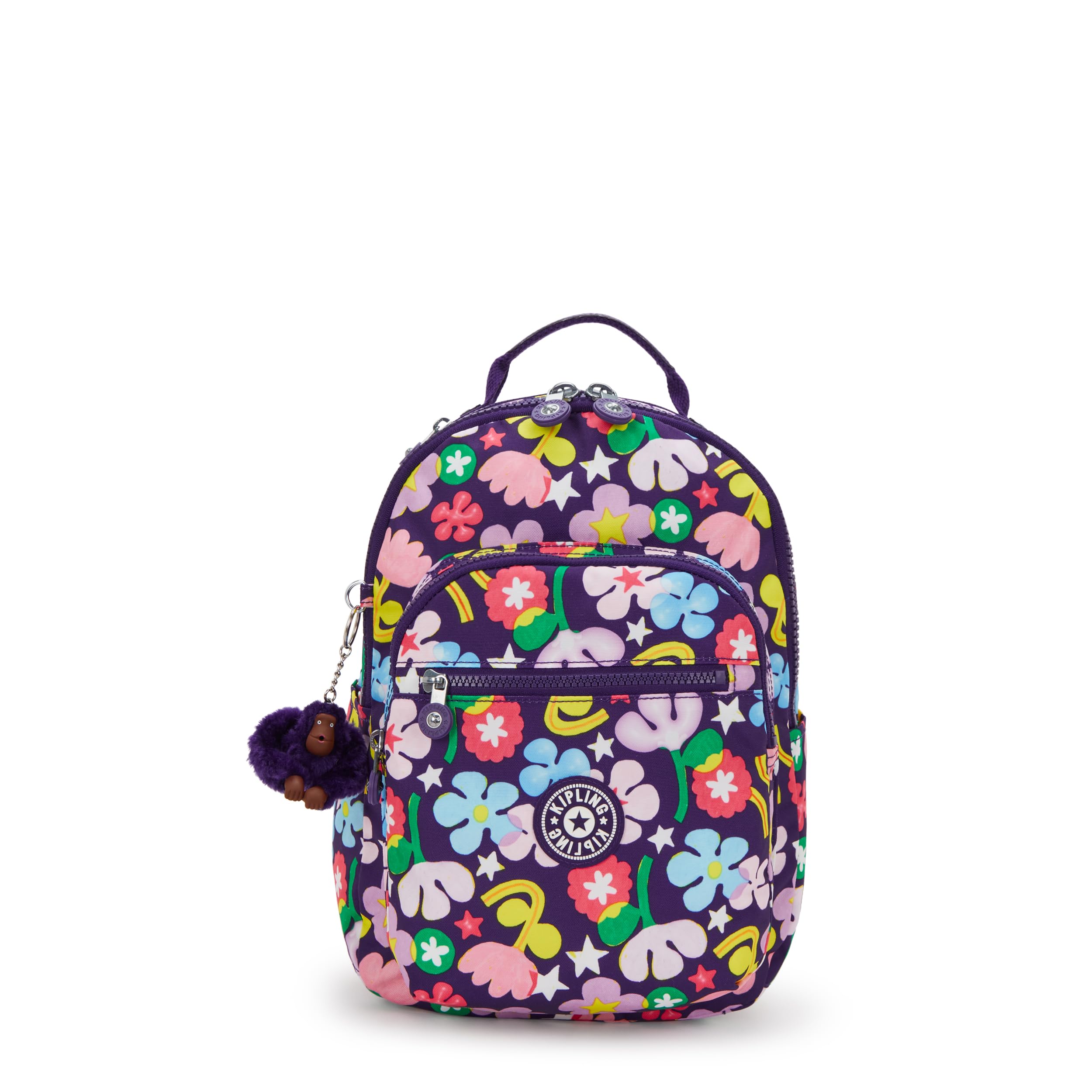 Kipling Women’s Seoul Small Tablet Backpack, Durable, Padded Shoulder Straps with Tablet Sleeve, Fairy Flower