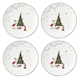 895052 Merry Grinchmas Dinner Plates, Set Of 4, Green, 10.75', Christmas Drinkware, Holiday Hosting