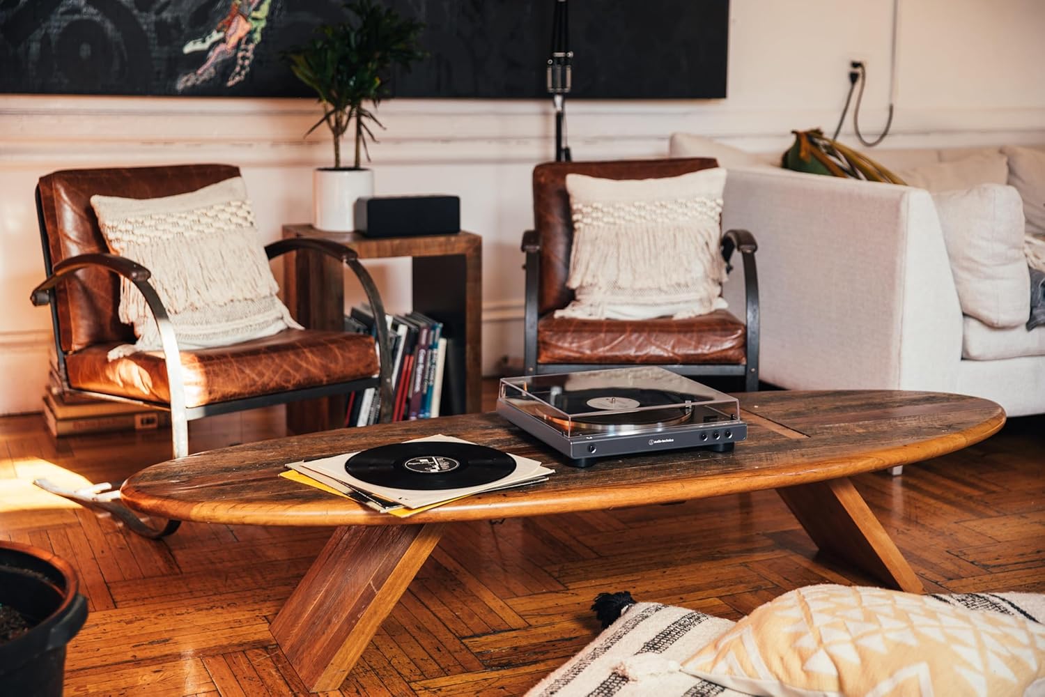 Audio-Technica at-LPGO-BT Fully Automatic Wireless Belt-Drive Turntable (Gun-Metal/Black) - Image 5