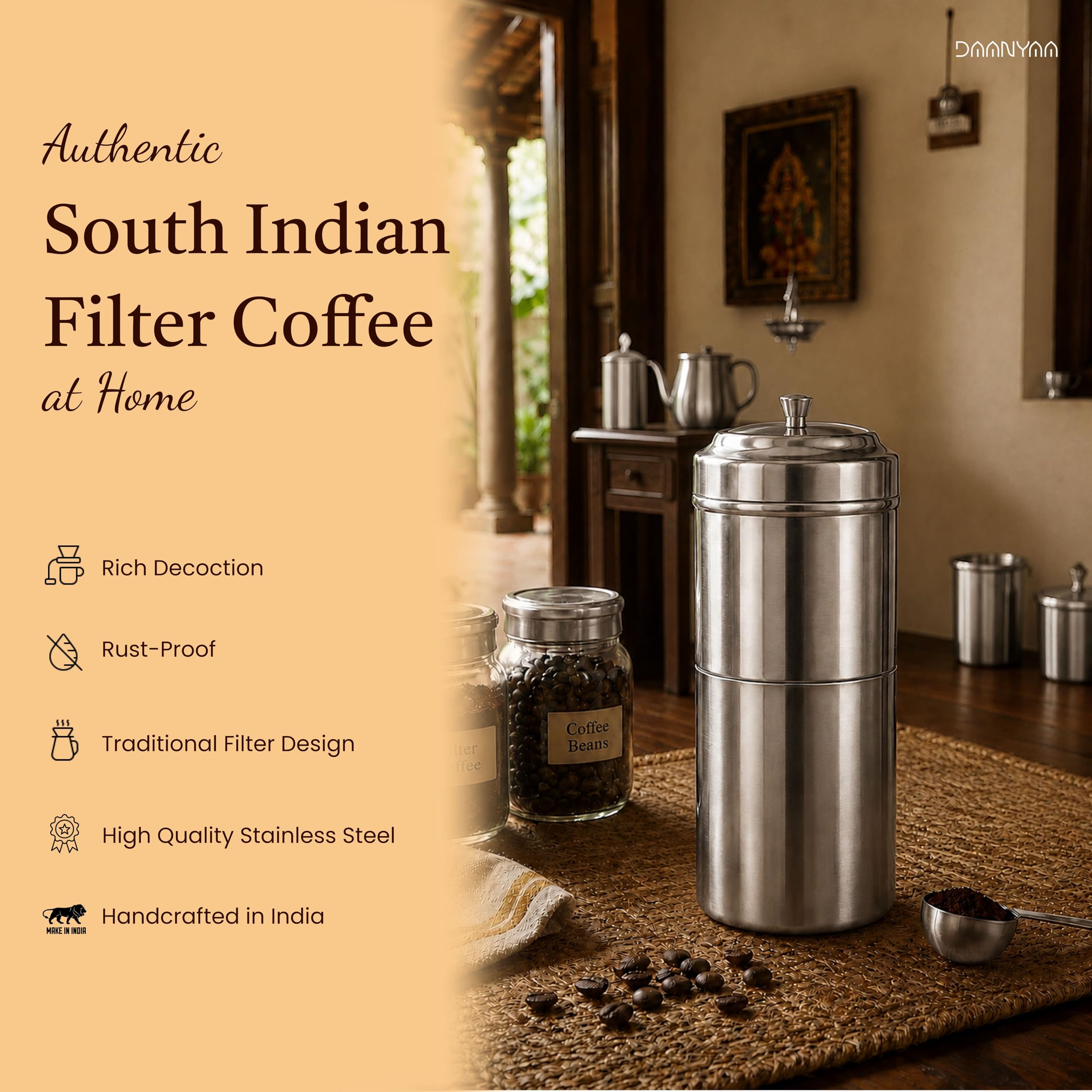 Premium Stainless Steel Coffee Filter - South Indian Brewing -9 Premium Stainless Steel Coffee Filter - South Indian Brewing -9