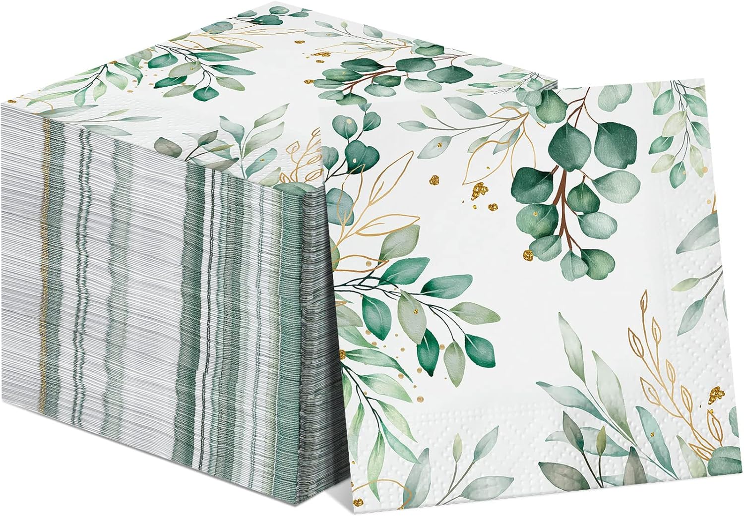 Pajean 100 Pcs Eucalyptus Napkins 3 Ply Disposable