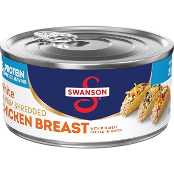 Swanson White Premium Shredded Canned Chicken in Water, 9.75 Oz