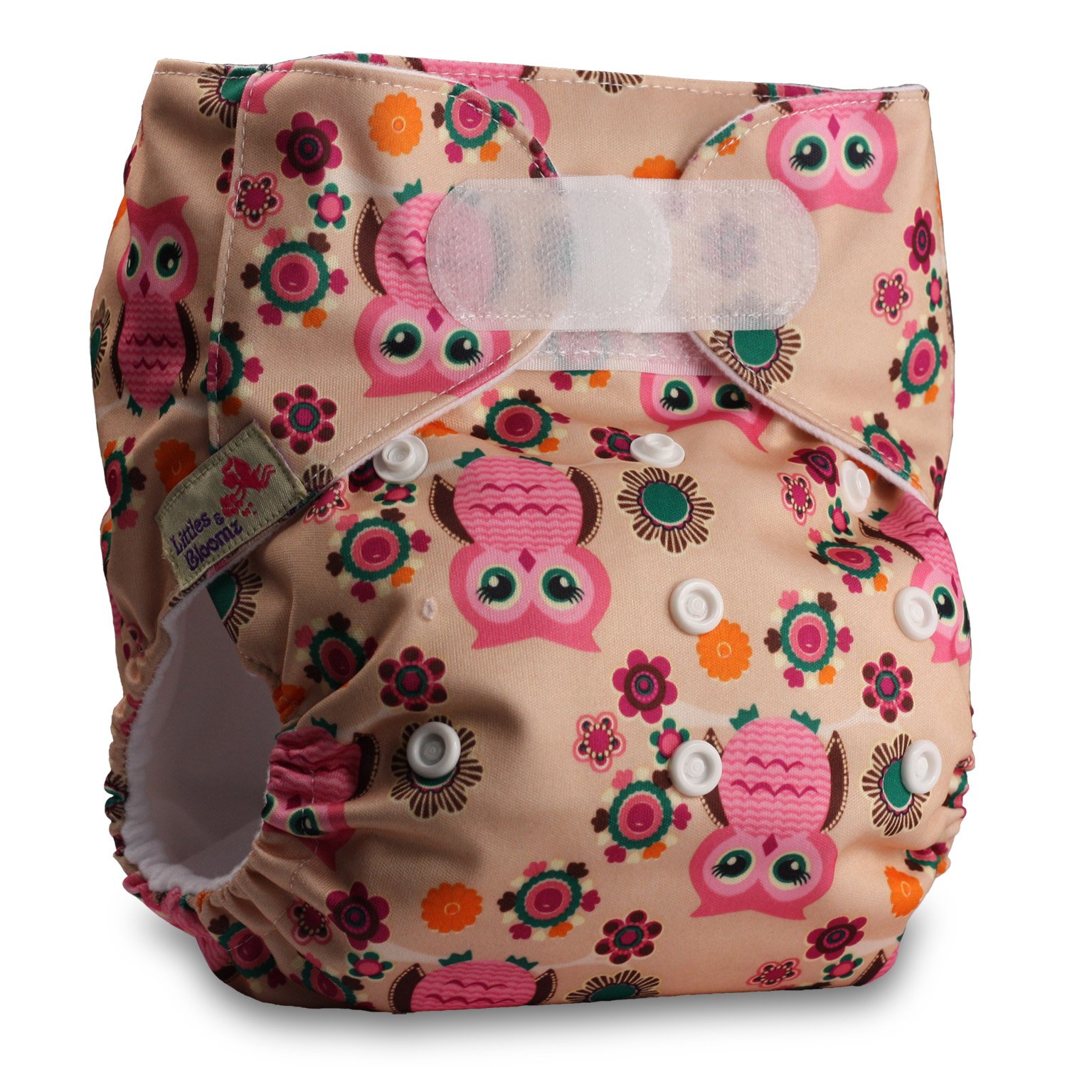 Littles & Bloomz, Reusable Pocket Cloth Nappy, Fastener: Hook-Loop, Set of 1, Pattern 45, Without Insert — image 1