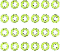 24 peças ABEC-9 608Rs rolamentos de skate, rolamentos de aço de alta velocidade com escudos verdes, rolamentos suaves silenciosos para patins, longboards, scooters